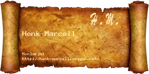Henk Marcell névjegykártya